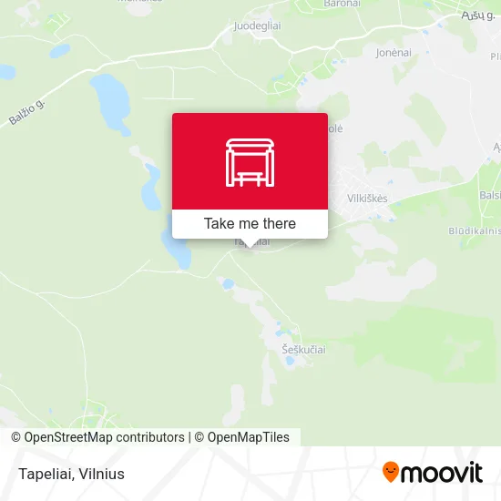 Карта Tapeliai
