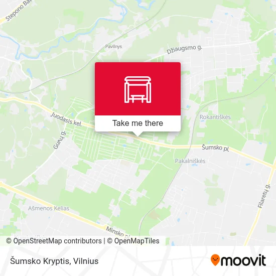 Šumsko Kryptis map