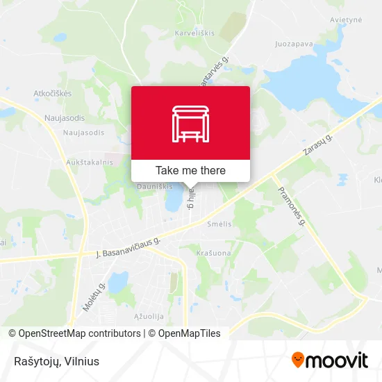 Карта Rašytojų