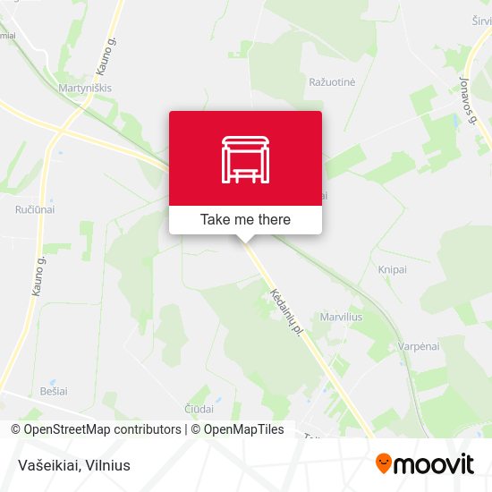 Карта Vašeikiai