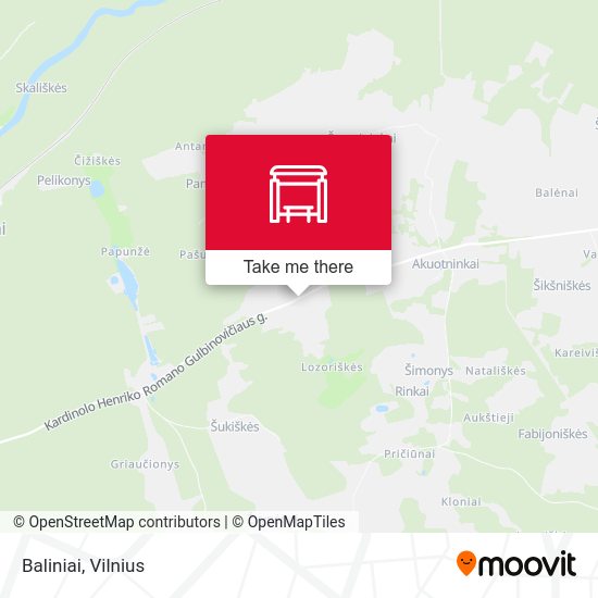 Карта Baliniai