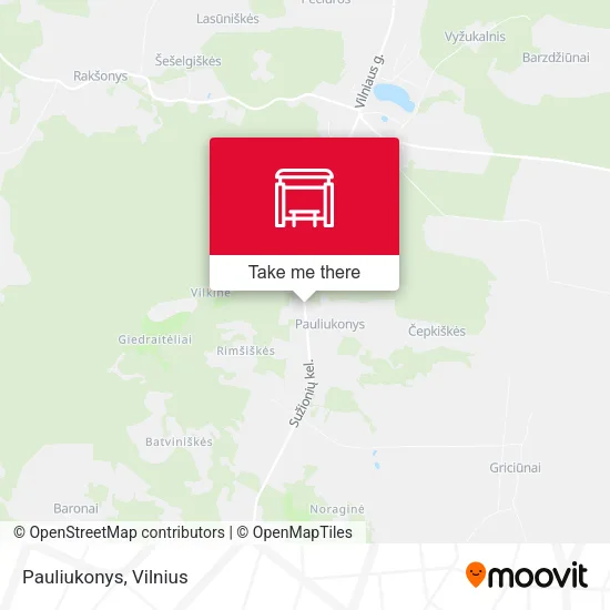 Карта Pauliukonys