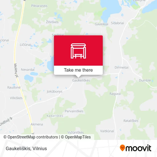 Карта Gaukeliškis