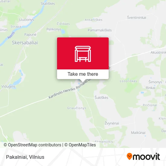 Карта Pakalniai
