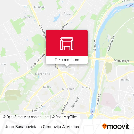 Карта Jono Basanavičiaus Gimnazija A