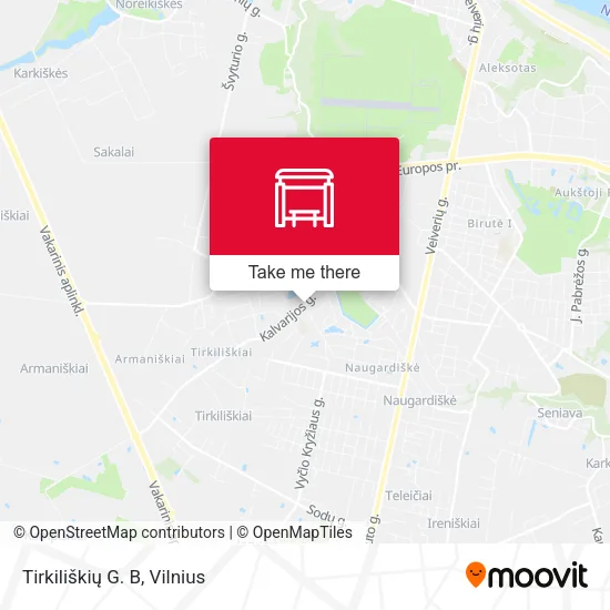 Карта Tirkiliškių G. B
