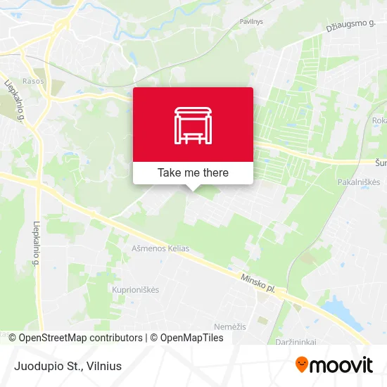 Juodupio St. map