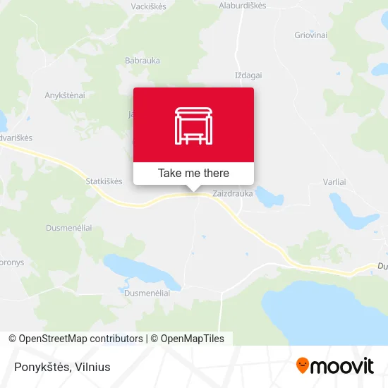Карта Ponykštės