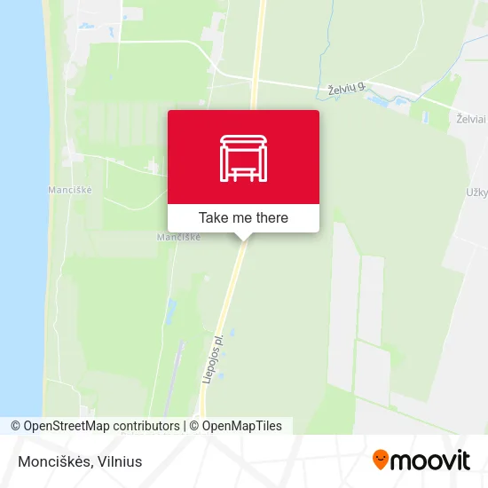 Карта Monciškės
