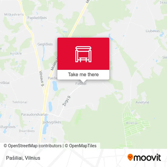 Карта Pašiliai
