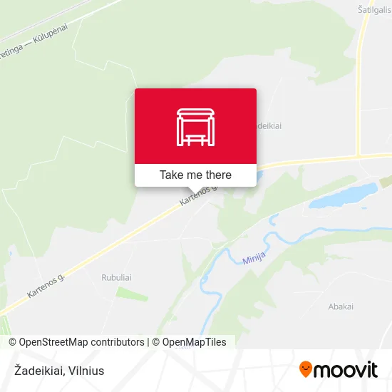 Карта Žadeikiai