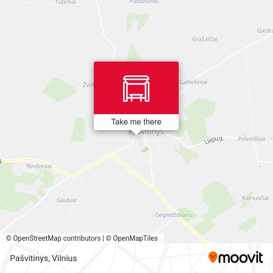 Карта Pašvitinys