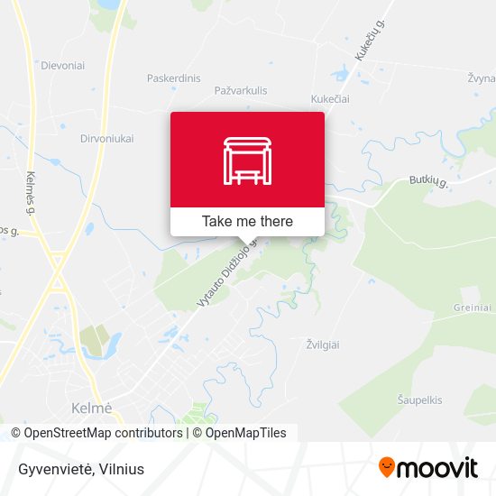 Карта Gyvenvietė