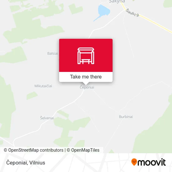 Карта Čeponiai