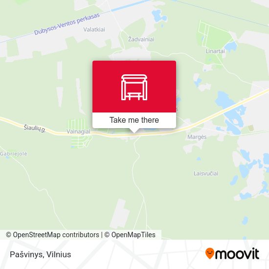 Карта Pašvinys
