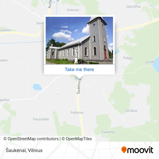 Карта Šaukėnai