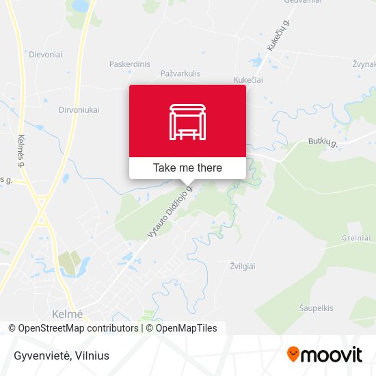 Карта Gyvenvietė