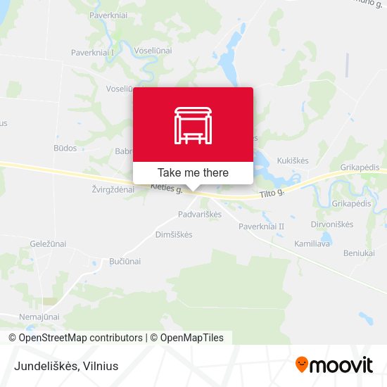 Карта Jundeliškės