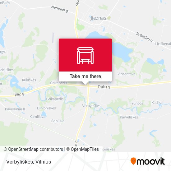 Карта Verbyliškės