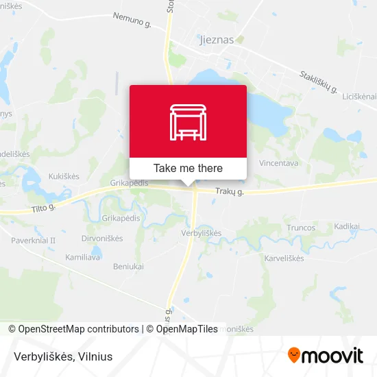 Карта Verbyliškės