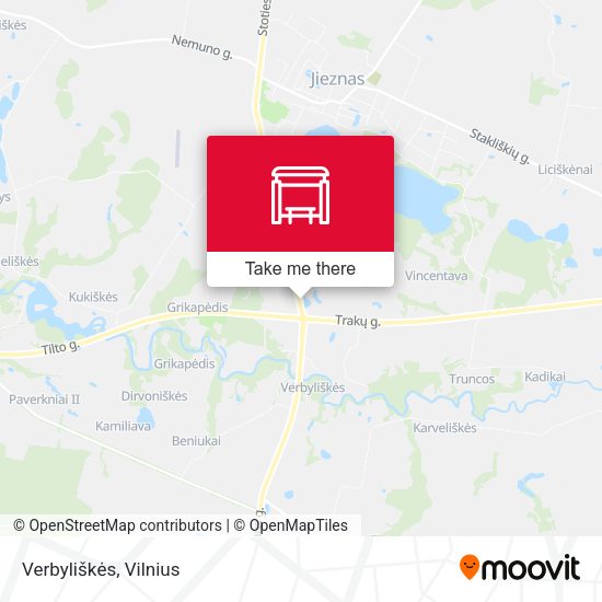 Карта Verbyliškės