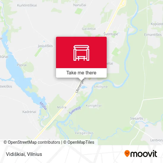 Карта Vidiškiai
