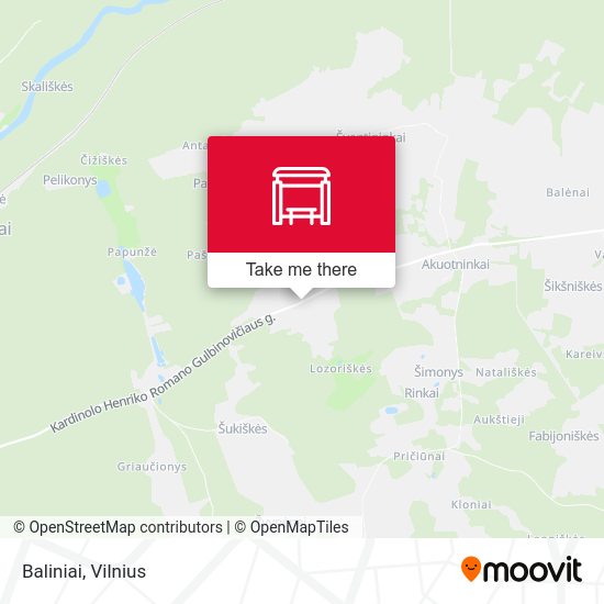 Карта Baliniai