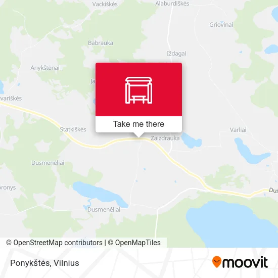Карта Ponykštės