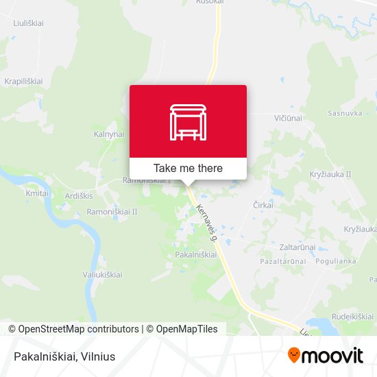 Карта Pakalniškiai