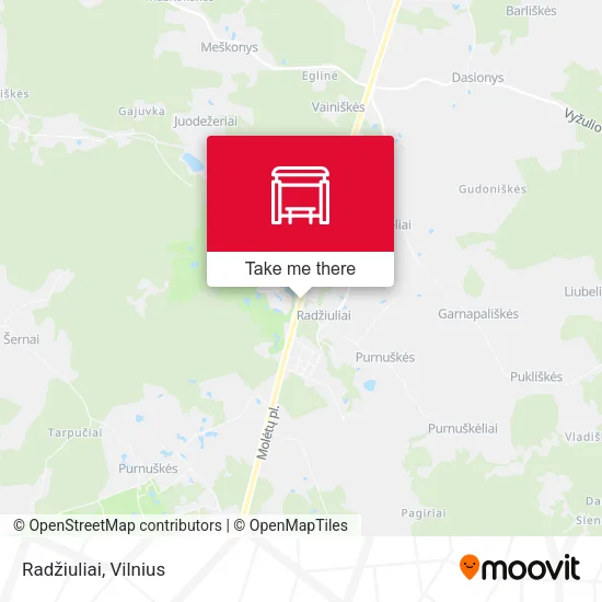 Карта Radžiuliai
