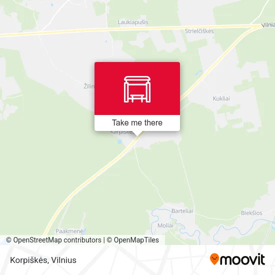 Карта Korpiškės