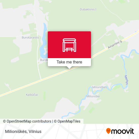 Карта Milioniškės