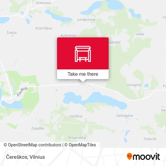 Карта Čereškos