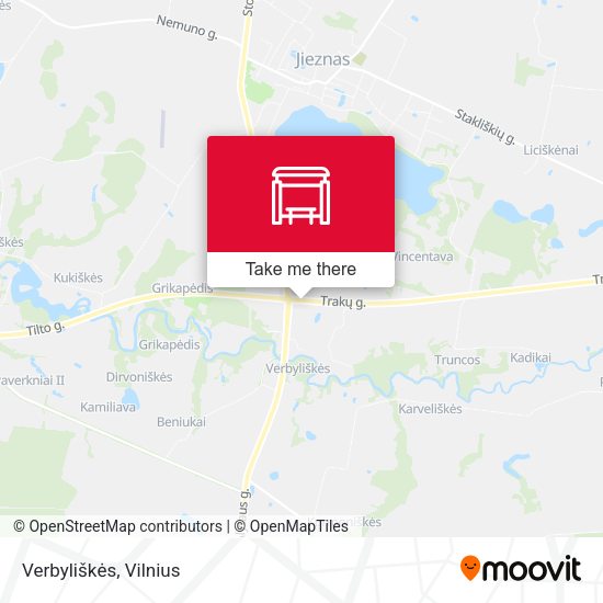Карта Verbyliškės