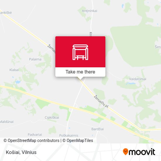 Карта Košiai