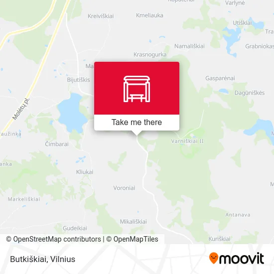 Карта Butkiškiai