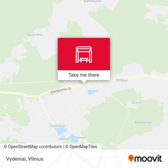 Карта Vydeniai