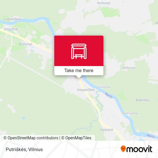 Карта Putriškės