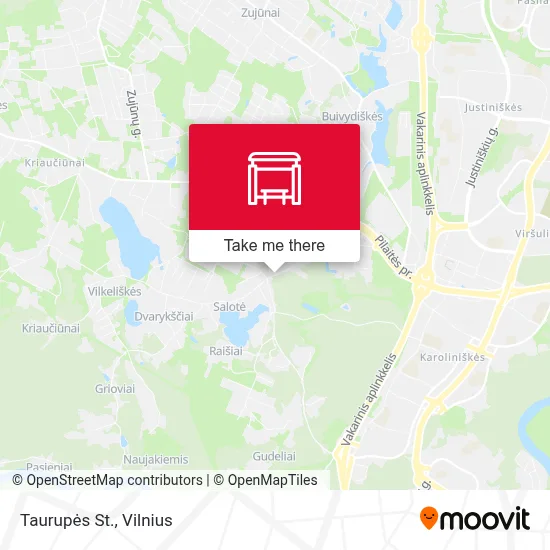 Taurupės St. map