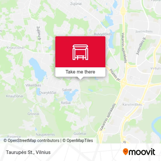 Taurupės St. map