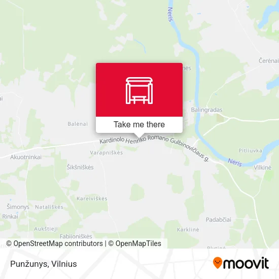 Карта Punžunys