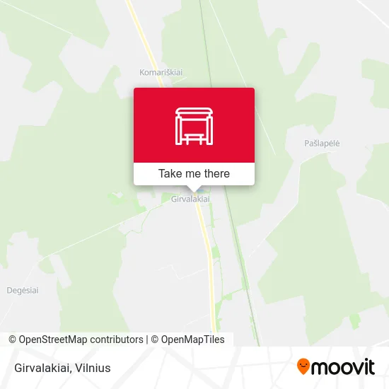Карта Girvalakiai