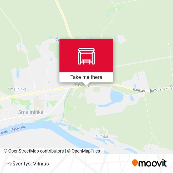Карта Pašventys