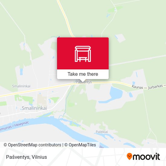Карта Pašventys