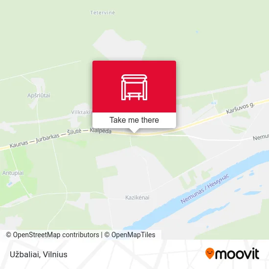 Карта Užbaliai