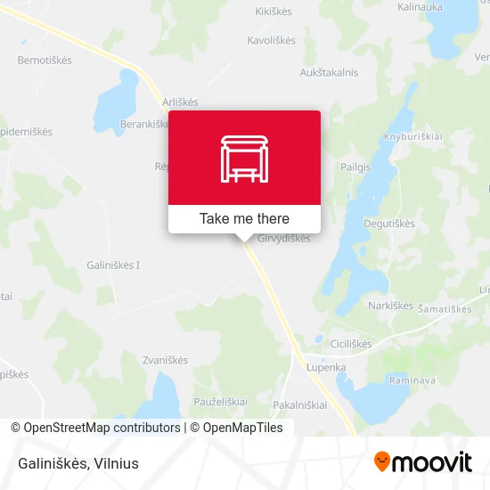 Карта Galiniškės