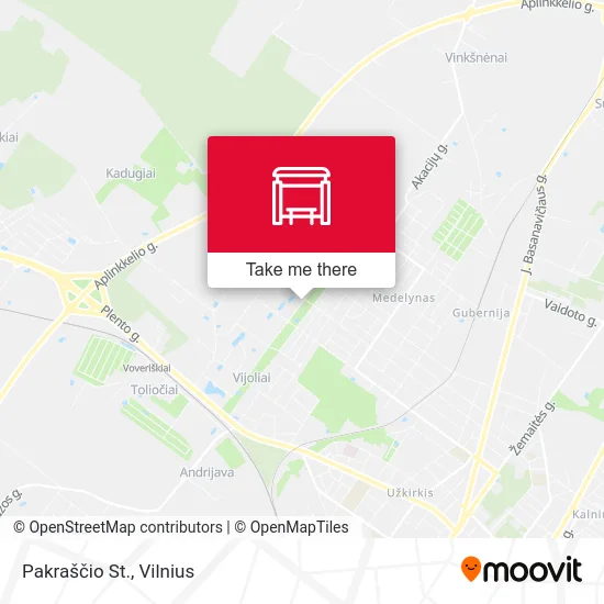 Карта Pakraščio St.