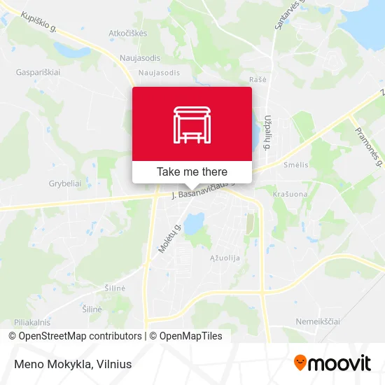 Карта Meno Mokykla