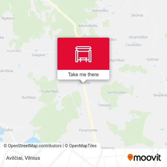 Карта Avilčiai