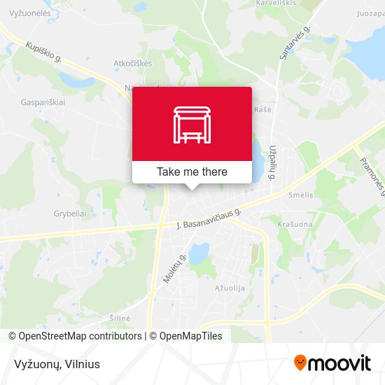 Карта Vyžuonų
